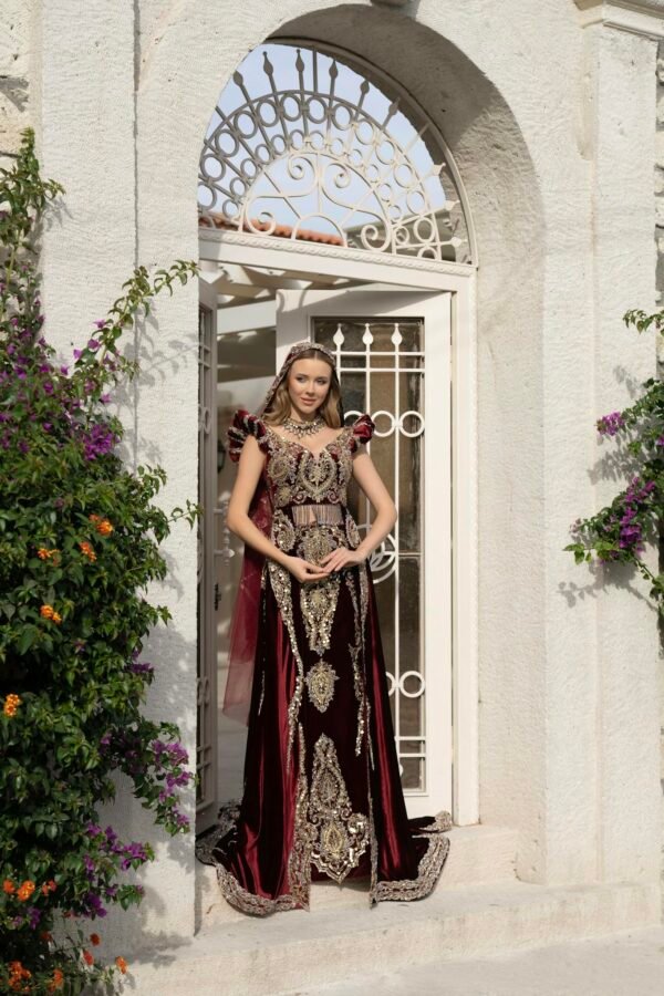 Kaftan Bindallı 2024 New Collection Altın Duvak Moda